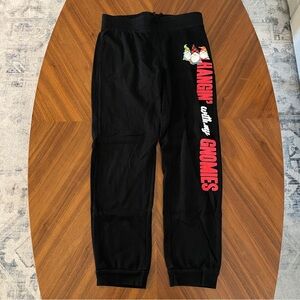 “Hanging with the gnomies” Christmas themed joggers
